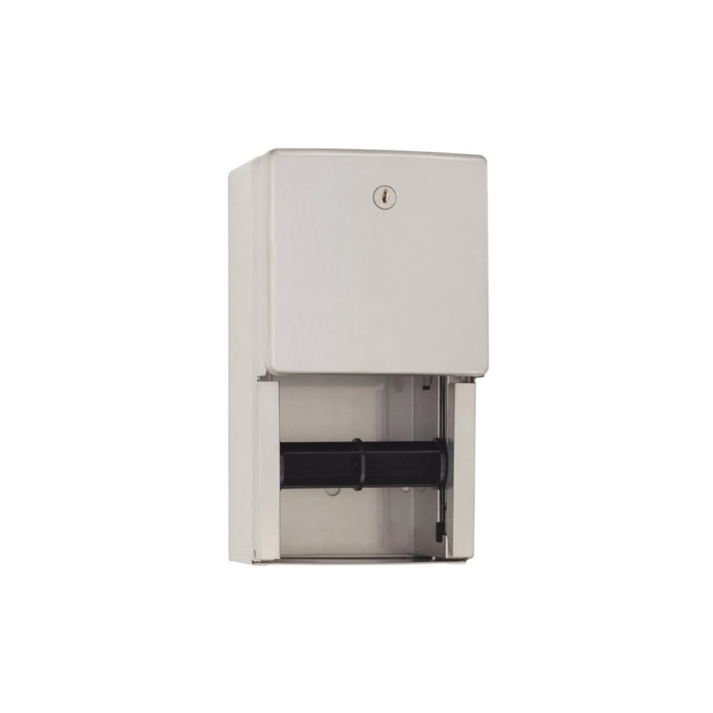 Locking Dual Paper Dispenser, Surface-Mounted - H & H Bath and Safety